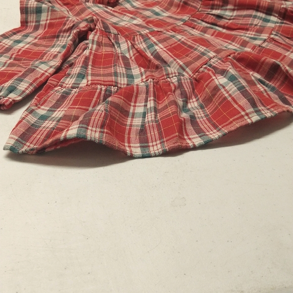 NEW! Toddler Girls Plaid Long-Sleeve 2pc Dress & Bloomers, Red - Cat & Jack 12M - Picture 5 of 13